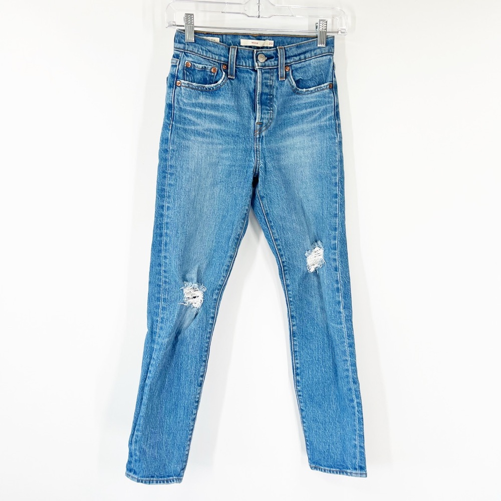 Levi’s Wedgie Distressed Button Fly Jeans